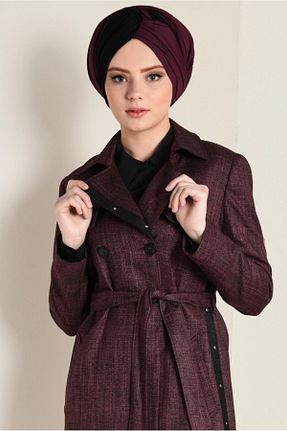 ترنچکت حجاب نارنجی زنانه مخلوط ویسکون TRENDTESETTÜR - کد 94573493