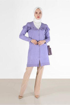 رویه حجاب بنفش زنانه ویسکون Alvina - کد 804331613