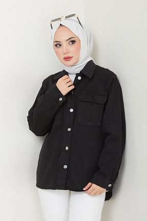 پیراهن حجاب مشکی زنانه اورسایز Pamuk Butik - کد 871926990