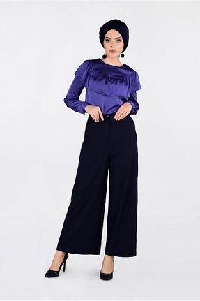 بلوز حجاب بنفش زنانه Straight TRENDTESETTÜR - کد 98307770