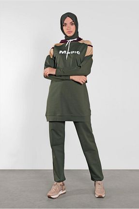 ست گرمکن حجاب خاکی زنانه رگولار TRENDTESETTÜR - کد 86186022