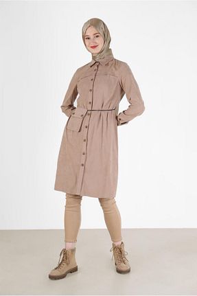 تونیک حجاب بژ زنانه پلی استر Alvina - کد 803864098