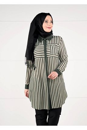 تونیک حجاب خاکی زنانه پلی استر TRENDTESETTÜR - کد 95958908