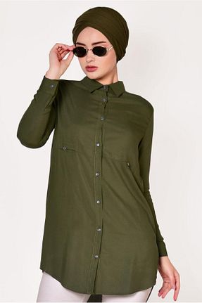 تونیک حجاب خاکی زنانه بافتنی TRENDTESETTÜR - کد 96977154