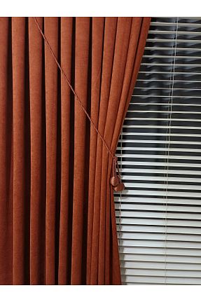 پرده زمینه قهوه ای مخمل venedik home - کد 871949670