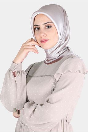 روسری قهوه ای پلی استر Alvina - کد 805971623