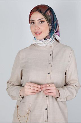 روسری بژ پلی استر Alvina - کد 807022929
