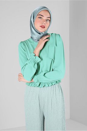بلوز حجاب سبز زنانه رگولار Alvina - کد 804457193
