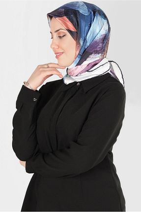 روسری سرمه ای پلی استر Alvina - کد 805972332
