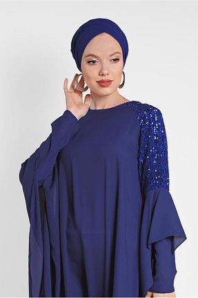 تونیک حجاب سرمه ای زنانه پلی استر TRENDTESETTÜR - کد 809514409