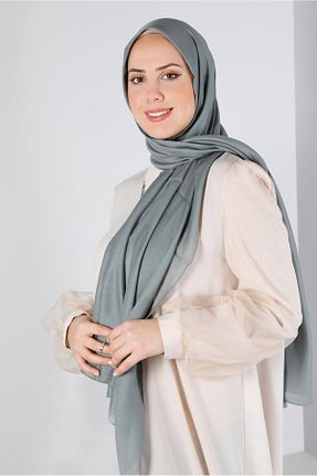 شال سبز زنانه ابریشم Alvina - کد 802008920