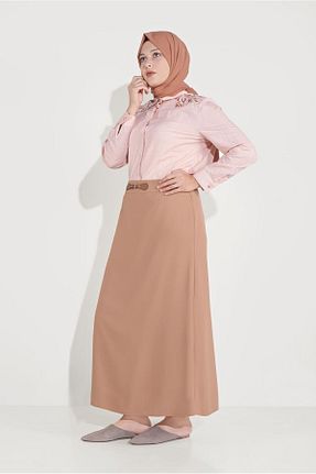 بلوز حجاب نارنجی زنانه پنبه ای TRENDTESETTÜR - کد 299551438