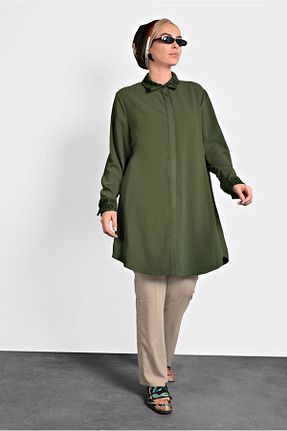 تونیک حجاب خاکی زنانه پلی استر Alvina - کد 823169800