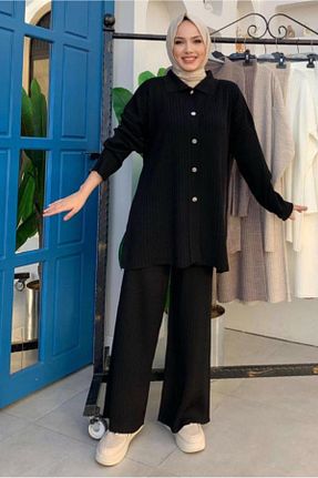 ست بالاتنه و پائین تنه حجاب مشکی زنانه رگولار TRENDTESETTÜR - کد 763406277