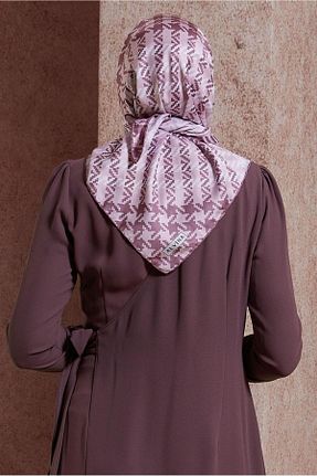روسری صورتی پلی استر Alvina - کد 828279437