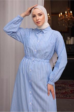 لباس حجاب آبی زنانه رگولار TRENDTESETTÜR - کد 837916978
