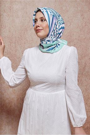 روسری سبز پلی استر Alvina - کد 844702654