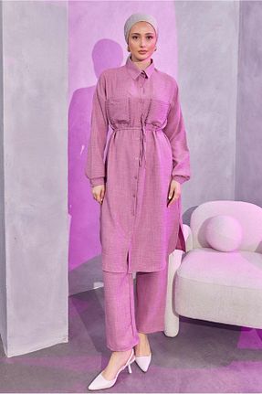 ست بالاتنه و پائین تنه حجاب بنفش زنانه رگولار TRENDTESETTÜR - کد 830448460