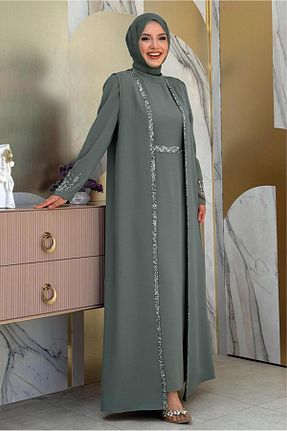 ست بالاتنه و پائین تنه حجاب سبز زنانه رگولار TRENDTESETTÜR - کد 839580967