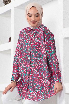 تونیک حجاب سبز زنانه پنبه ای TRENDTESETTÜR - کد 834324162