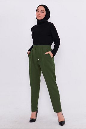 شلوار حجاب خاکی زنانه پنبه پلی استر TRENDTESETTÜR - کد 818577721