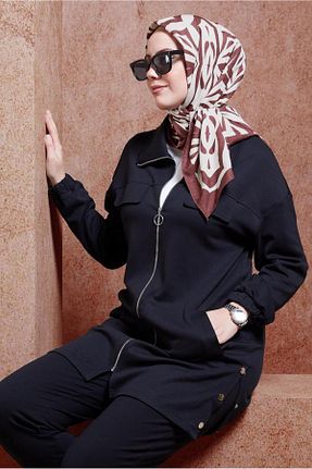 روسری زرشکی پلی استر Alvina - کد 857789331