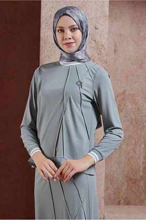 شال طوسی زنانه پلی استر Alvina - کد 852927068