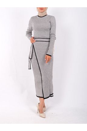 لباس حجاب طوسی زنانه رگولار Modamorfo - کد 872035132