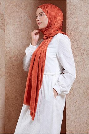 شال زرشکی زنانه پلی استر Alvina - کد 857789371