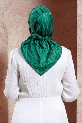 روسری سبز پلی استر Alvina - کد 857789361