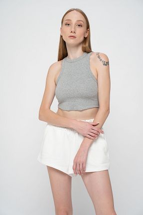 شلوارک و برمودا نباتی زنانه فاق بلند COMMON MELON - کد 872033009