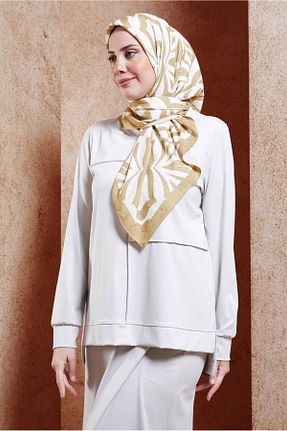 روسری بژ پلی استر Alvina - کد 857591670