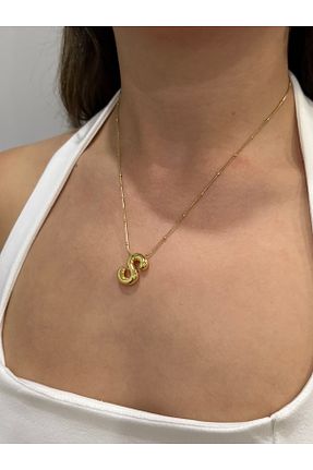 گردنبند استیل ( فولاد ) طلائی زنانه استیل (فولاد) Funda Bijuteri - کد 872032807