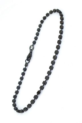 دستبند نقره مشکی مردانه 925 عیار OSESHOP - کد 872085751