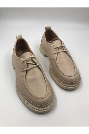 کفش کژوال بژ زنانه چرم خالص WOTS FASHION - کد 872075616