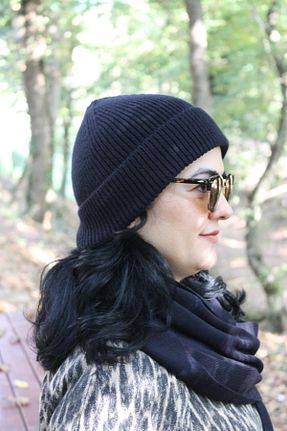کلاه پشمی سرمه ای زنانه اکریلیک MODA - کد 872096271