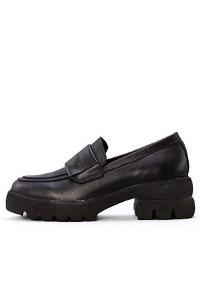 کفش کژوال مشکی زنانه چرم خالص Gusse - کد 872102204