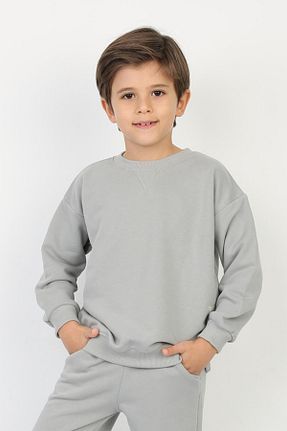 سوئیشرت طوسی بچه گانه ساده REPLİX - کد 872231672
