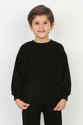 سوئیشرت مشکی بچه گانه ساده REPLİX - کد 872226793