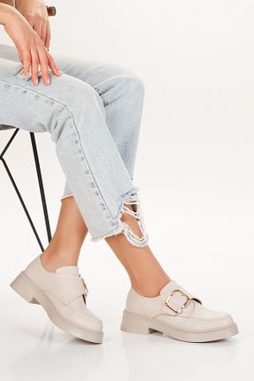 کفش کژوال بژ زنانه چرم مصنوعی PASSAGE SHOES - کد 872117824