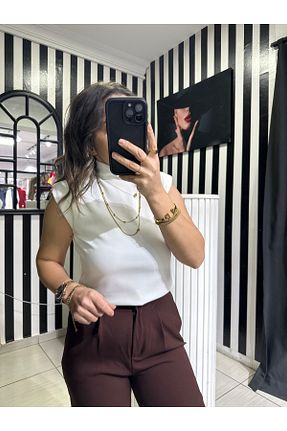 بادی سفید زنانه یقه ماهیگیر neslihansarıca - کد 872104298