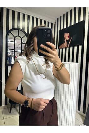 بادی سفید زنانه یقه ماهیگیر neslihansarıca - کد 872104298