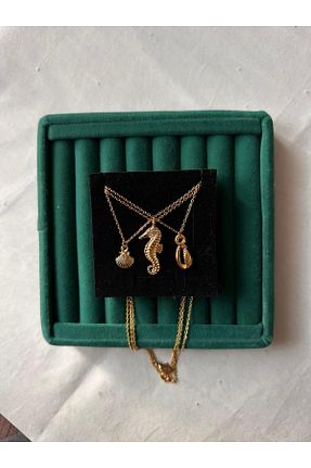 گردنبند استیل ( فولاد ) زرد زنانه استیل (فولاد) MİOSA - کد 872130039