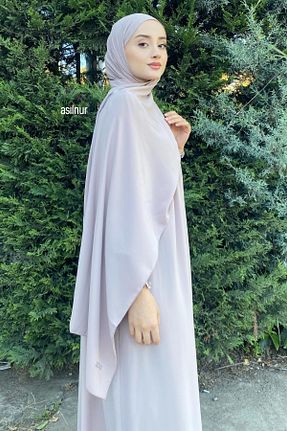 شال طوسی زنانه پنبه ای ASİLNUR - کد 872137608