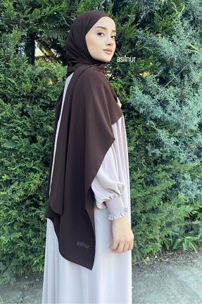 شال قهوه ای زنانه پنبه ای ASİLNUR - کد 872137627