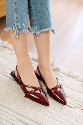 بابت زرشکی زنانه چرم لاکی Wolf City - کد 872145908
