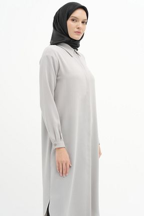 تونیک حجاب طوسی زنانه پلی استر Tuğba - کد 872240931