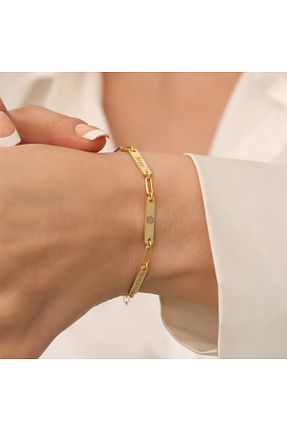 دستبند نقره زرد زنانه 925 عیار Eski Kuyumculuk - کد 778147514