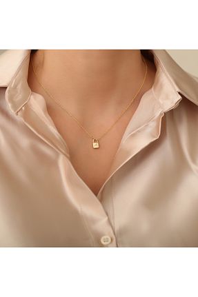گردنبند نقره زرد زنانه 925 عیار EskiJewelry - کد 820298516