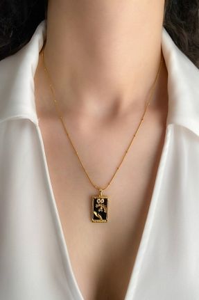 گردنبند استیل ( فولاد ) طلائی زنانه استیل (فولاد) DEMOKAN - کد 872167082